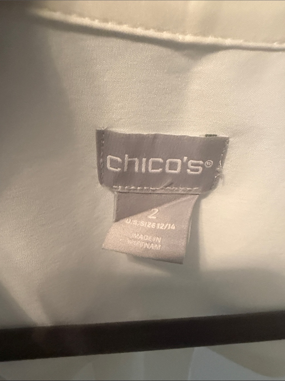Chico's White Ruffle-Front Tunic - Picture 3 of 3